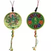 Esoterika - Pendente macchina o finestre Tara verde e dorje -- 8x36 cm