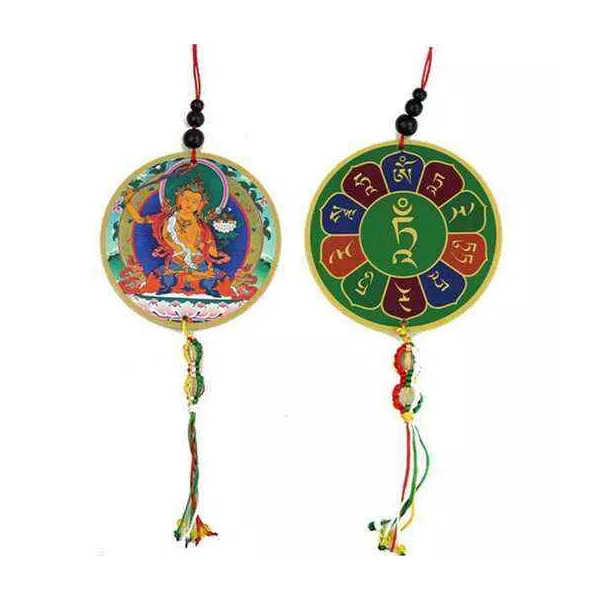 Esoterika - Pendente macchina/finestre Manjushri e dorje -- 8x36 cm
