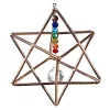 Esoterika - Pendente Merkaba con cristallo dei chakra-- 12,5 cm
