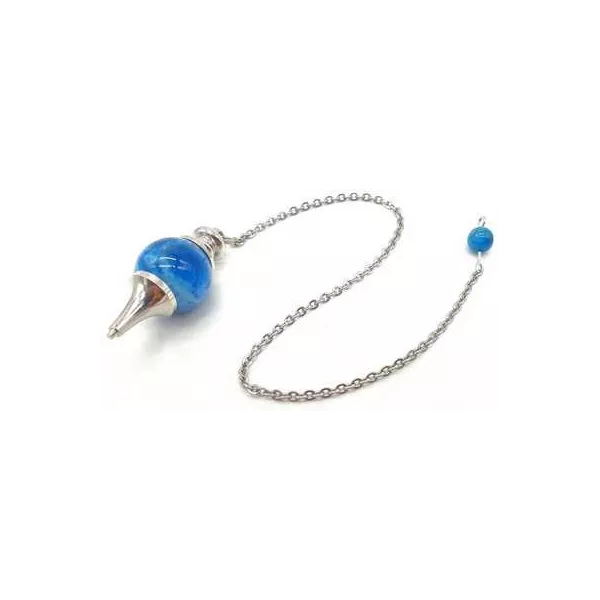Esoterika - Pendolo Apatite Sferico & Metallo -- 4Cm
