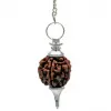 Esoterika - Pendolo Color Argento Con Rudraksha -- 10 G- 4,5 Cm