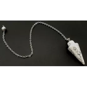 Esoterika - Pendolo Howlite a Goccia -- 3,5 Cm