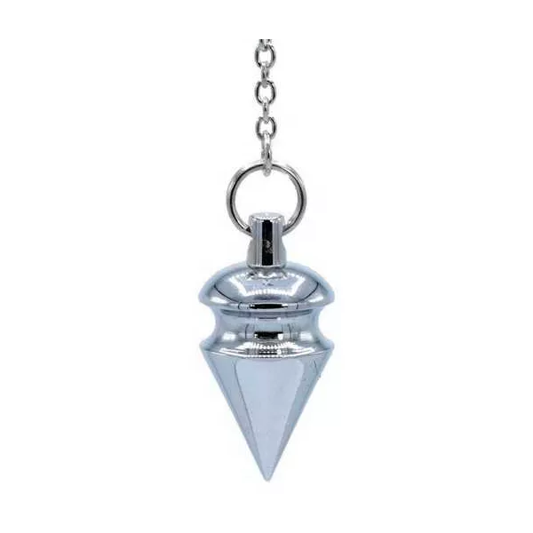 Esoterika - Pendolo In Ottone Cromato -- 14 G- 3,5 Cm