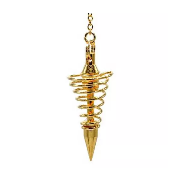 Esoterika - Pendolo In Ottone Dorato -- 12 G- 4 Cm