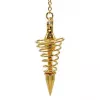 Esoterika - Pendolo In Ottone Dorato -- 12 G- 4 Cm
