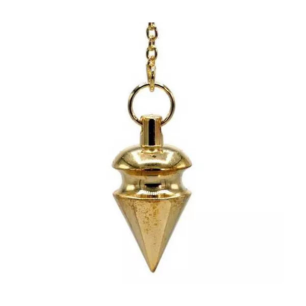 Esoterika - Pendolo In Ottone Dorato -- 14 G- 3 Cm
