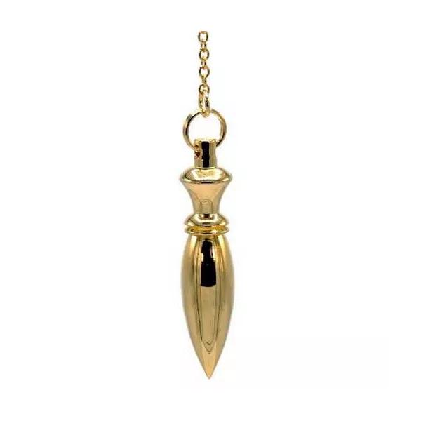 Esoterika - Pendolo In Ottone Dorato -- 14 G- 4,4 Cm