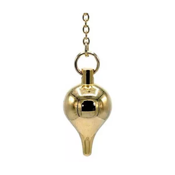 Esoterika - Pendolo In Ottone Dorato -- 27 G- 3 Cm