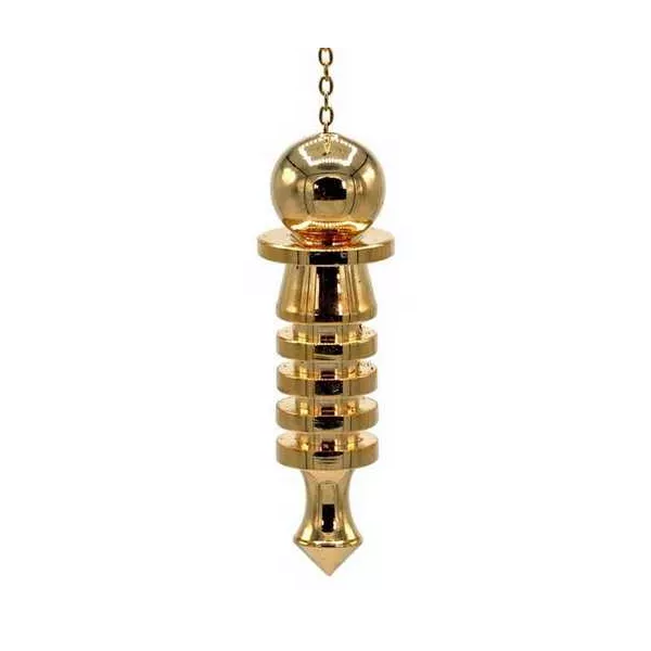 Esoterika - Pendolo In Ottone Placcato Oro -- 24 G- 5 Cm