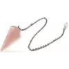 Esoterika - Pendolo In Quarzo Rosa Sfaccettato Appuntito -- 3,5 C