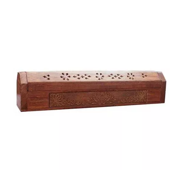 Esoterika - Porta bastoncini d`incenso con contenitore Loto -- 31x5.5x