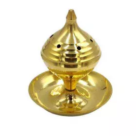 Esoterika - Porta incenso a 6 fori in ottone per bastoncini -- 7x6 cm