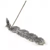 Esoterika - Porta incenso Buddha Foglia Argento -- 25x5,5x5cm-100gr