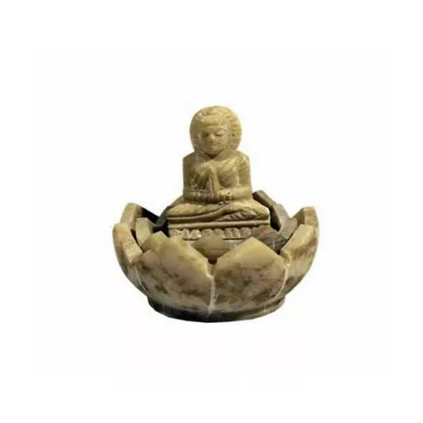 Esoterika - Porta incenso Buddha Pietra Ollare colori assortiti -- 5x4