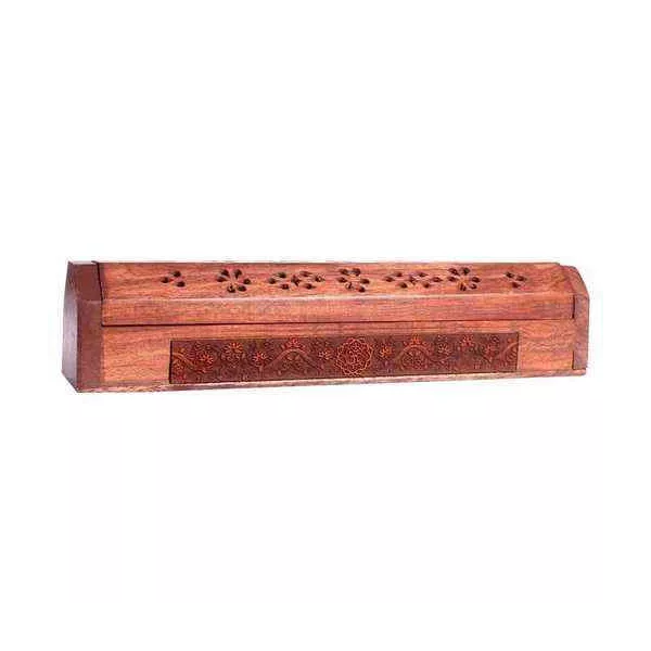 Esoterika - Porta incenso Con Contenitore Om -- 31x5,5x6 Cm