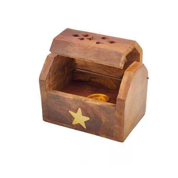 Esoterika - Porta incenso contenitore per coni Stella -- 8x5x6 cm