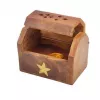 Esoterika - Porta incenso contenitore per coni Stella -- 8x5x6 cm