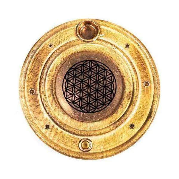 Esoterika - Porta incenso E Coni Fiore Della Vita -- 10 Cm