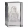 Esoterika - Blocco Cristallo rettangolare ologramma Buddha loto