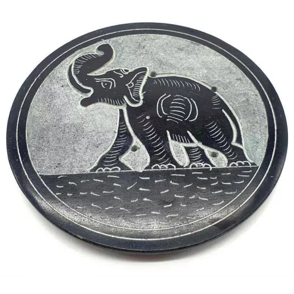 Esoterika - Porta incenso Elefante Pietra Ollare -- 10 Cm