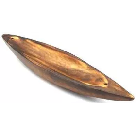 Esoterika - Porta incenso piroga in legno per Bastoncini -- 25 Cm