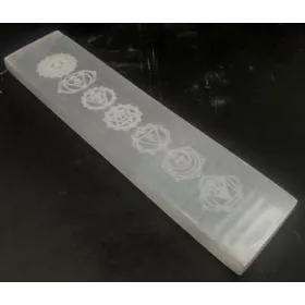 Esoterika - Porta incenso Selenite 7 Chakra - 15 cm