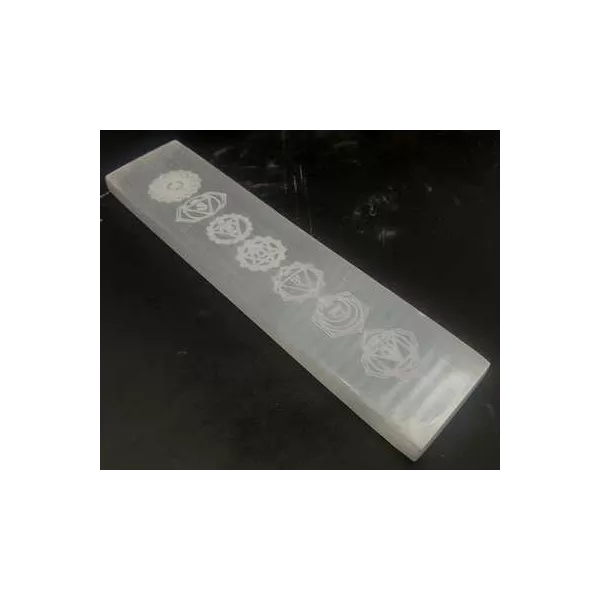 Esoterika - Porta incenso Selenite 7 Chakra - 15 cm