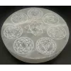 Esoterika - Porta incenso Selenite tondo Budda 7 Chakra 10 cm