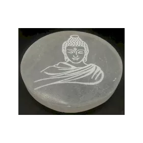 Esoterika - Porta incenso Selenite tondo Buddha