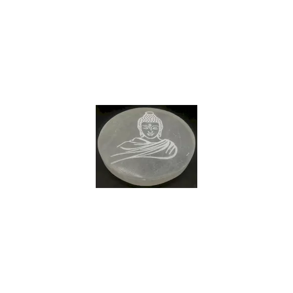 Esoterika - Porta incenso Selenite tondo Buddha