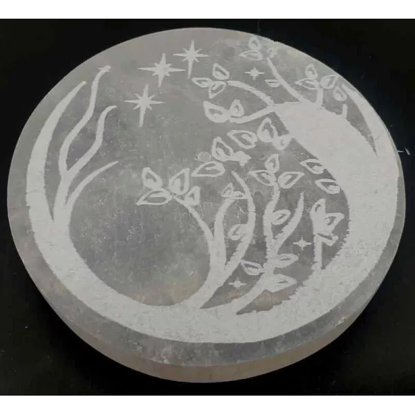 Esoterika - Porta incenso Selenite tondo Magical Dreams 10 cm