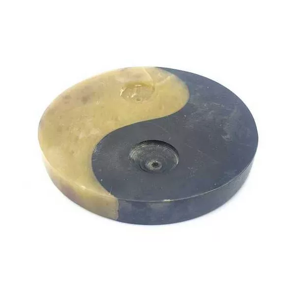 Esoterika - Porta incenso Yin Yang Pietra Ollare -- 8 Cm
