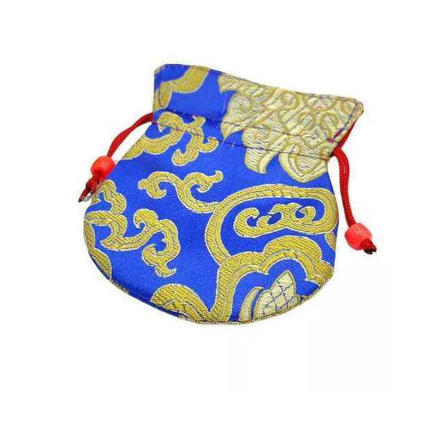 Esoterika - Borsina Per Pendolo broccata blu -- 8,5x8.5 Cm