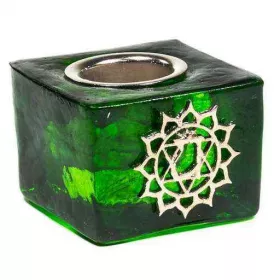 Esoterika - Portacandele Cubo Chakra Del Cuore -- 4,5x4.5x3.5