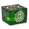 Esoterika - Portacandele Cubo Chakra Del Cuore -- 4,5x4.5x3.5