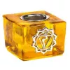 Esoterika - Portacandele Cubo Chakra Del Plesso Solare -- 4,5x4.5x3.5c
