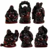Esoterika - Set 6 statuette Buddha resina rossa