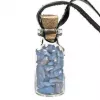 Esoterika - Bottiglietta Regalo in vetro con Angelite e cordino in cer