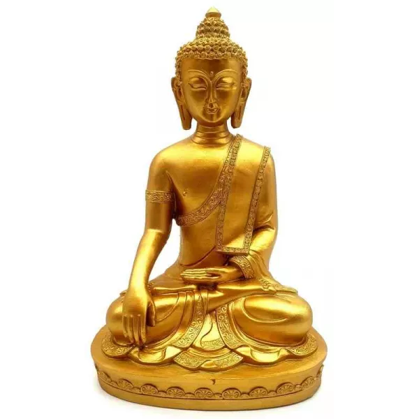 Esoterika - Statua Buddha meditazione colore oro cm 28