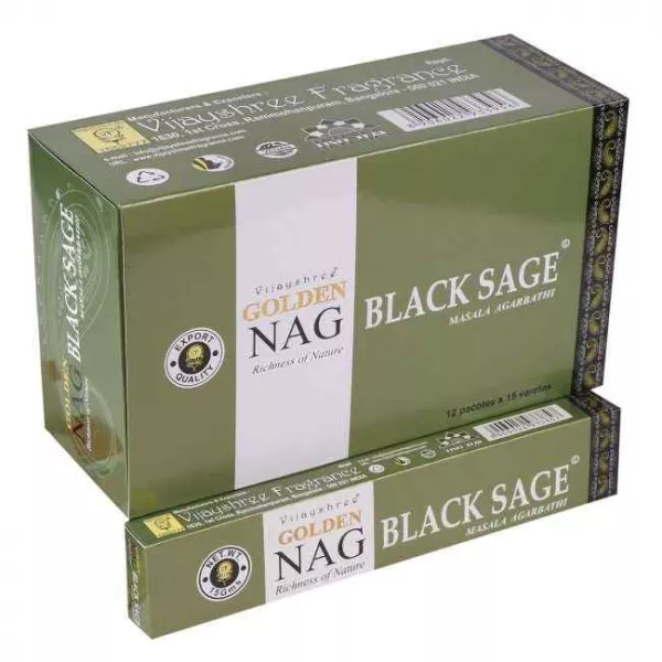 Esoterika - Incenso Vijayshree Golden Nag Black Sage -- 1 confezione d