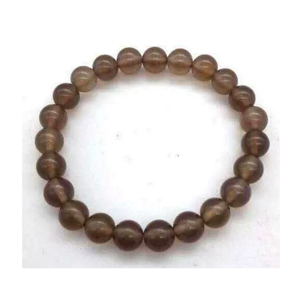Esoterika - Bracciale Agata Grigia perline 8mm