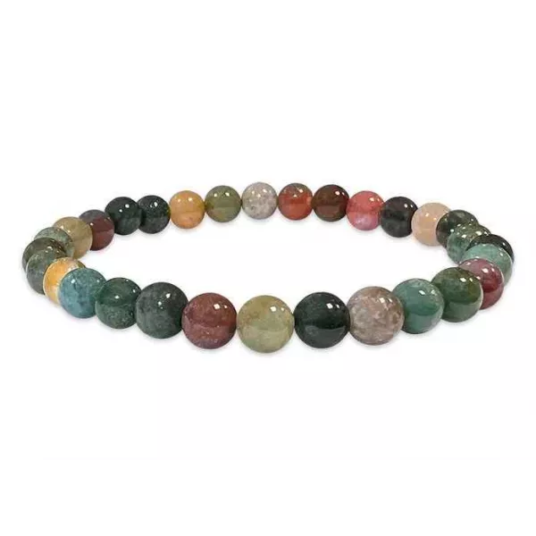 Esoterika - Bracciale Agata indiana perline 6mm