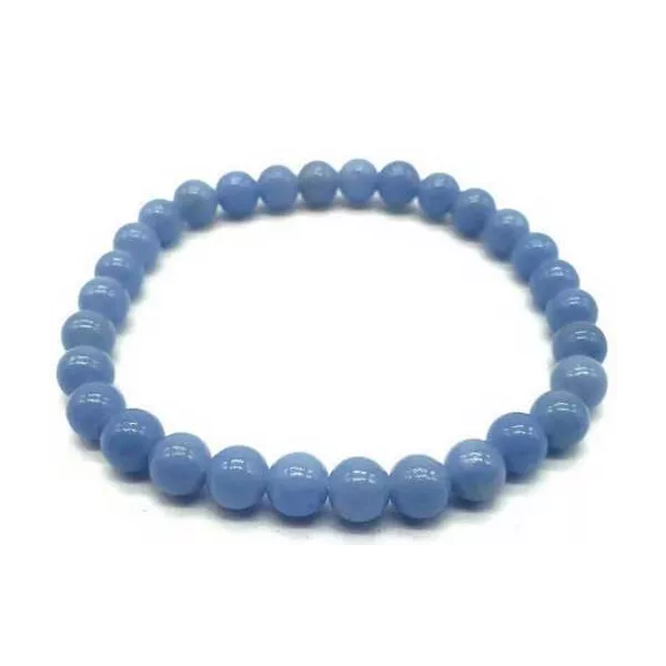 Esoterika - Bracciale Angelite perline 6mm