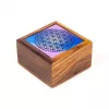 Esoterika - Scatola per gioielli Fiore della vita -- 6.5x6.5x3.5 cm