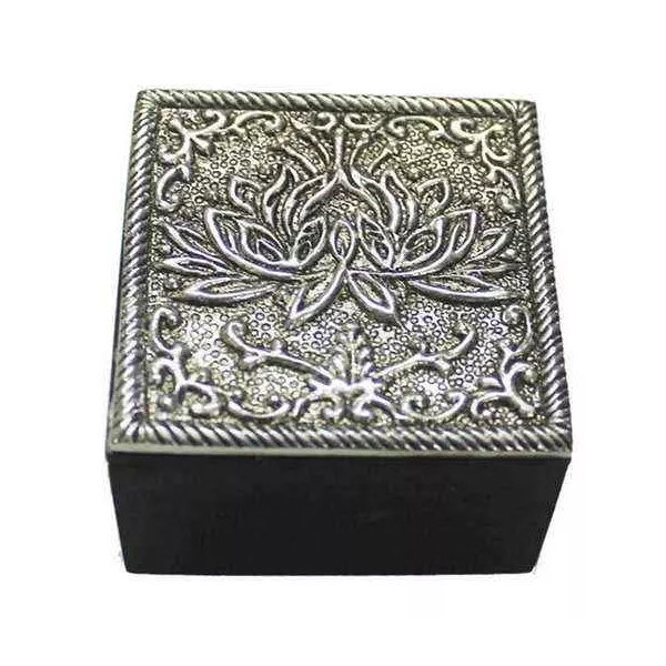 Esoterika - Scatola per gioielli Loto -- 6x6x4 cm