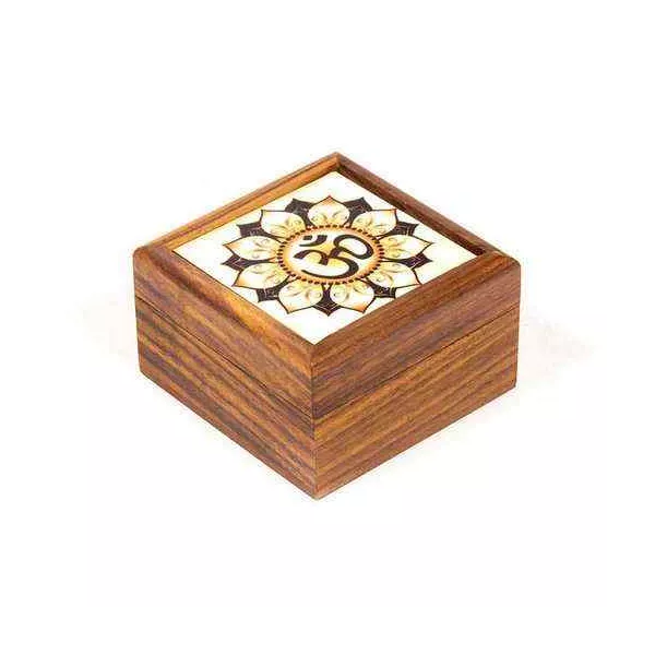 Esoterika - Scatola per gioielli Om -- 6.5x6.5x3.5 cm