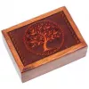 Esoterika - Scatola Tarocchi In Legno Albero Della Vita -- 17,5x13x6.5