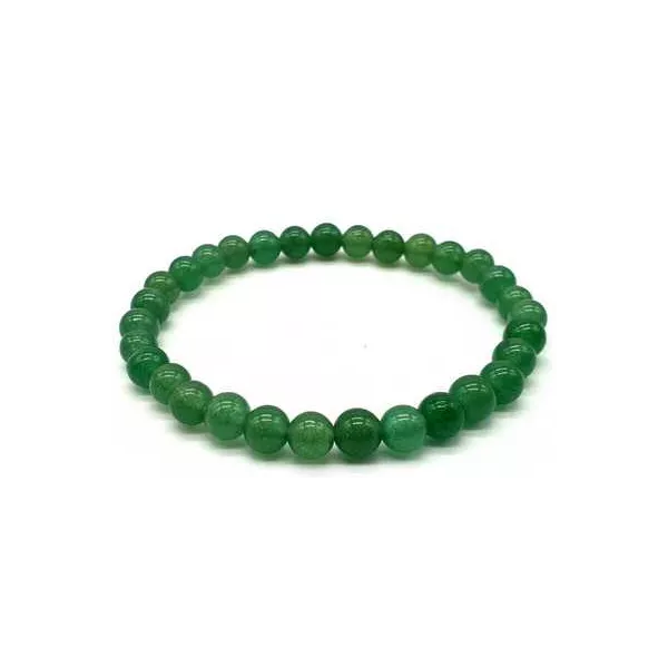 Esoterika - Bracciale Avventurina verde perline 6mm