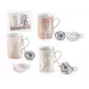 Esoterika - Set tazza,piattino porcellana con filtro acciaio in scatol