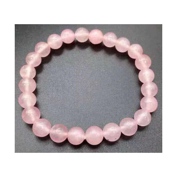 Esoterika - Bracciale Quarzo rosa Perle 8mm